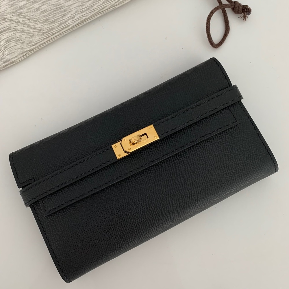 Authentic HERMES Kelly Classic Verso Wallet New